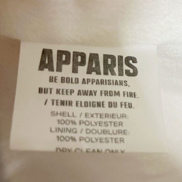 APPARIS Rare Gingham Check Teddy Coat with Tie Waist Pink Jacket Womens Size S/M - Picture 12 of 13